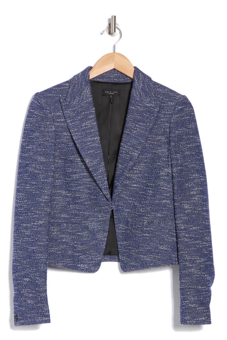 Elle Blazer, Alternate, color, BLUE MULTI