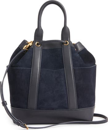 Goody Suede & Leather Bucket Bag