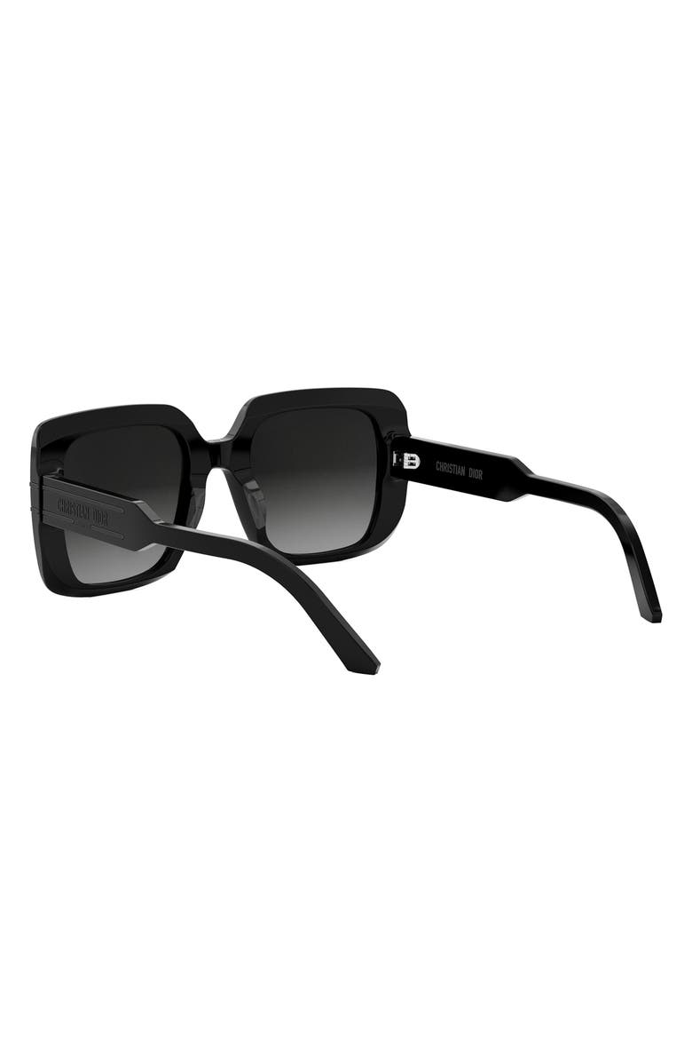 DIOR 'DiorSignature S11I Gradient Square Sunglasses, Alternate, color, Shiny Black / Gradient Smoke