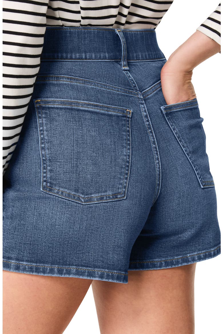 Pull-On High Waist Denim Shorts, Alternate, color, VINTAGE INDIGO