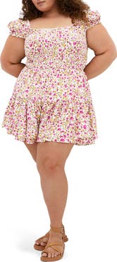 City Chic Floral Print Romper