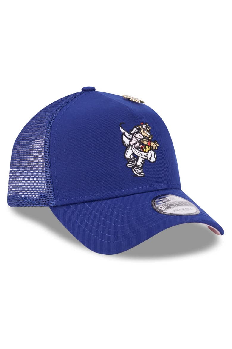 Men's New Era  Royal Texas Rangers 2025 Big League Chew A-Frame 9FORTY Adjustable Trucker Hat, Alternate, color, Royal