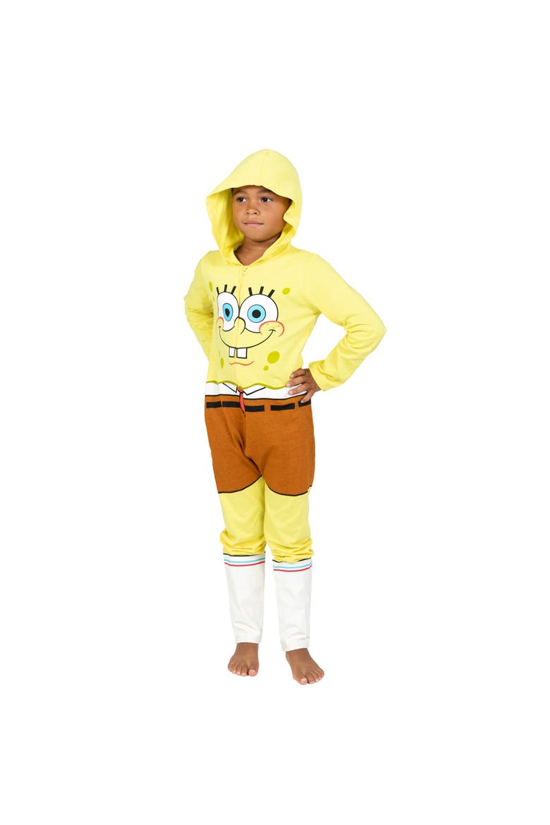 SpongeBob SquarePants Hooded One Piece Coverall, Alternate, color, SpongeBob Yellow