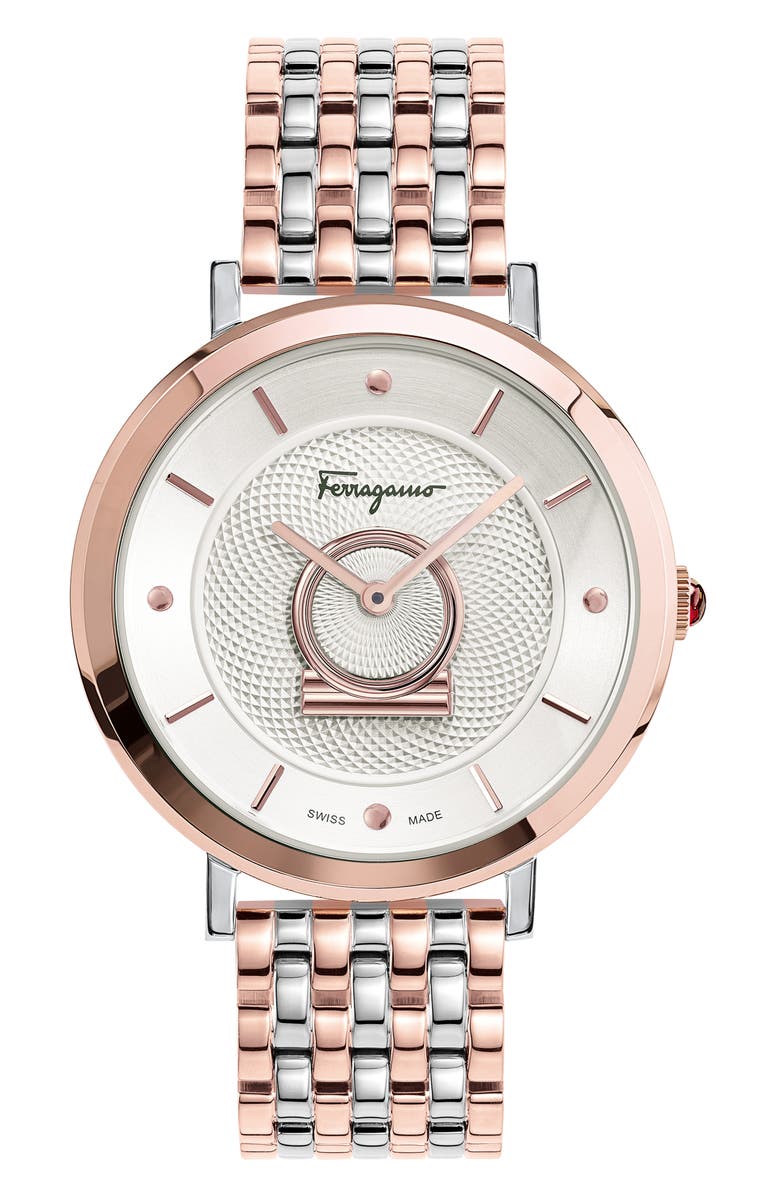 FERRAGAMO Salvatore Ferragamo Minuetto Bracelet Watch, 36mm, Main, color, 