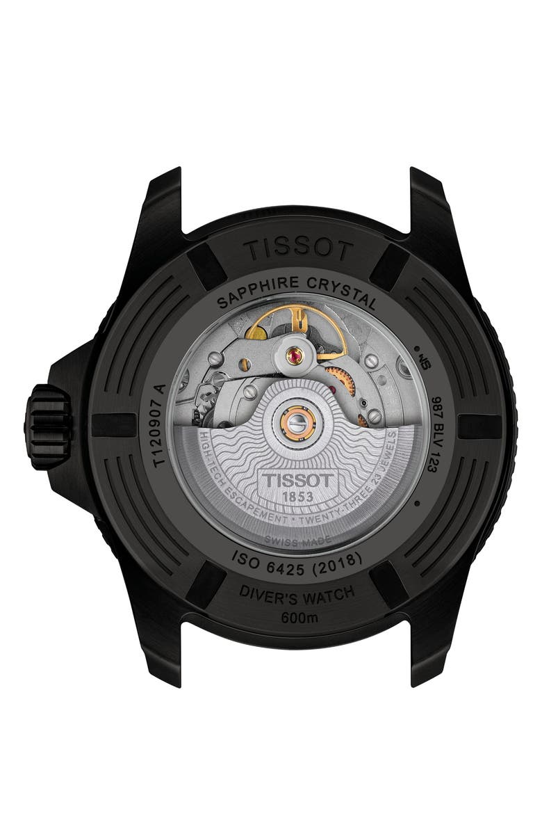 Tissot Seastar 2000 Professional Powermatic 80 Rubber Strap Watch, 46mm, Alternate, color, Grey Gradient