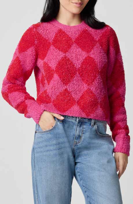 Florence by Mills Crop Argyle Chenille Sweater