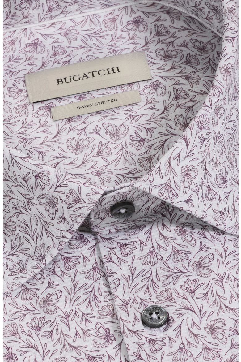 James OoohCotton Floral Button-Up Shirt, Alternate, color, BURGUNDY