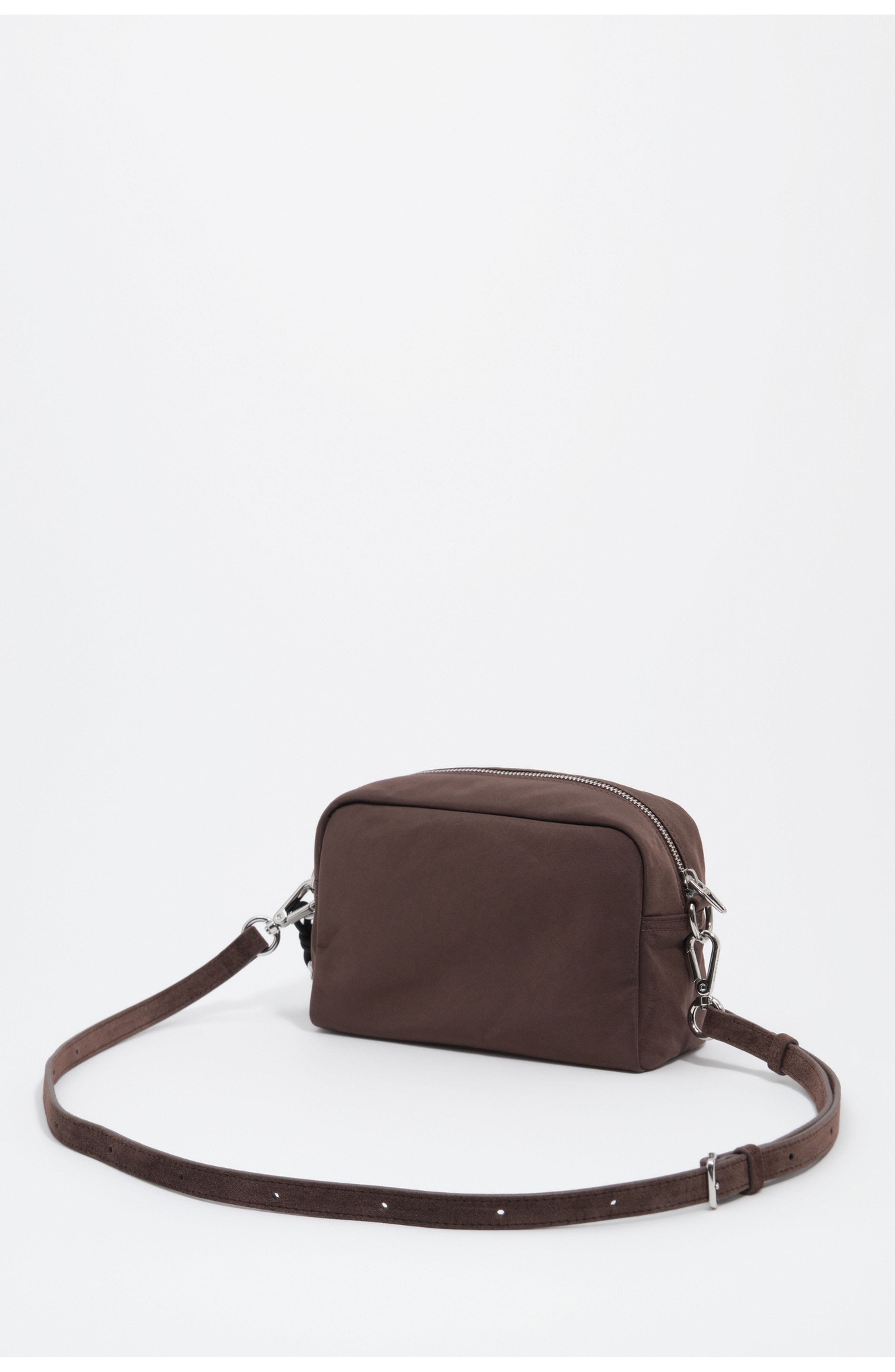 Medium Nylon Crossbody Bag, Alternate, color, MOKA