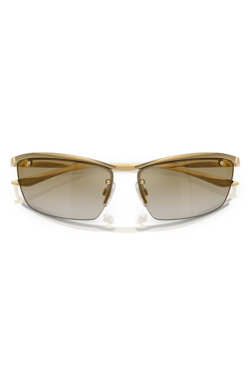 Dolce & Gabbana Dolce&gabbana 61mm Rimless Rectangular Sunglasses In Gold