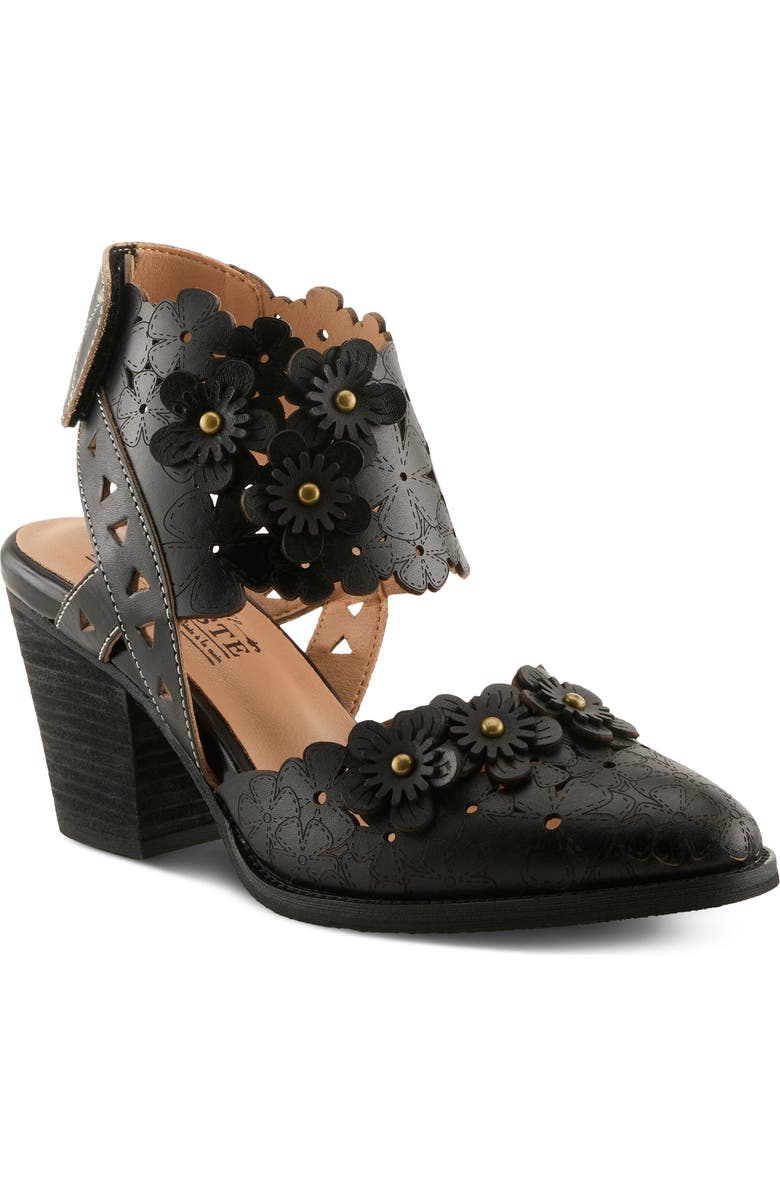 L'Artiste by Spring Step Distinction Ankle Strap Sandal, Main, color, Black