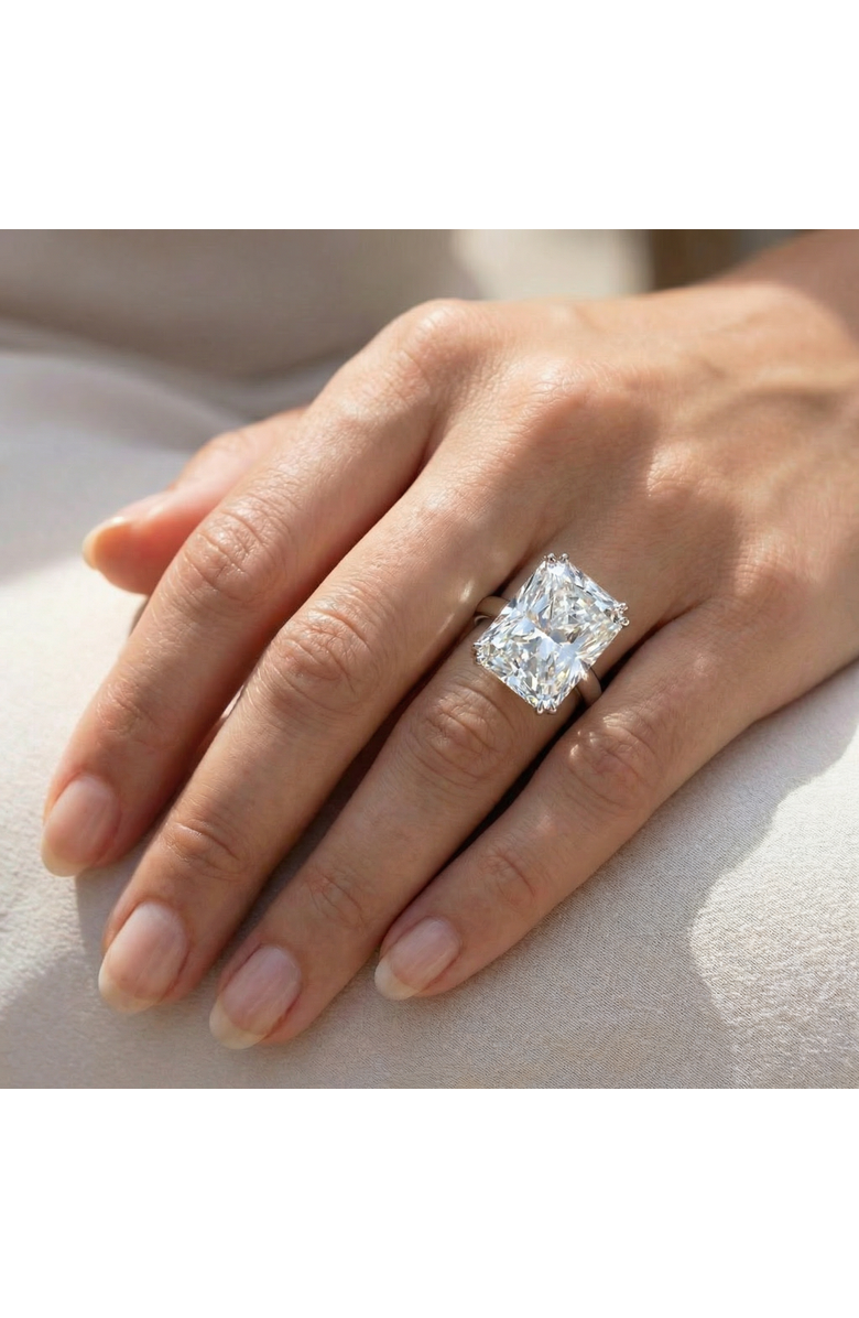 Bliss Diamond Certified 11Ct Radiant Cut Diamond Engagement Ring 14k Gold Lab Grown, Alternate, color,