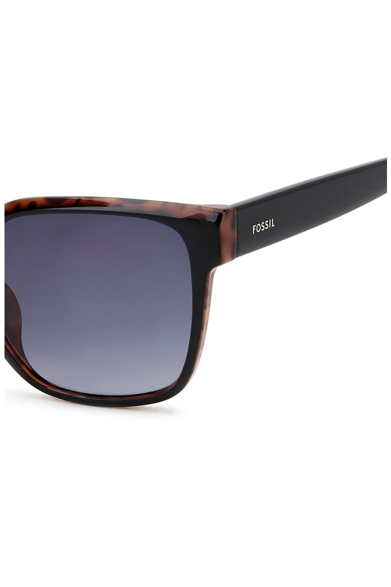 55mm Gradient Cat Eye Sunglasses, Alternate, color, BLACK/ DARK GREY SF