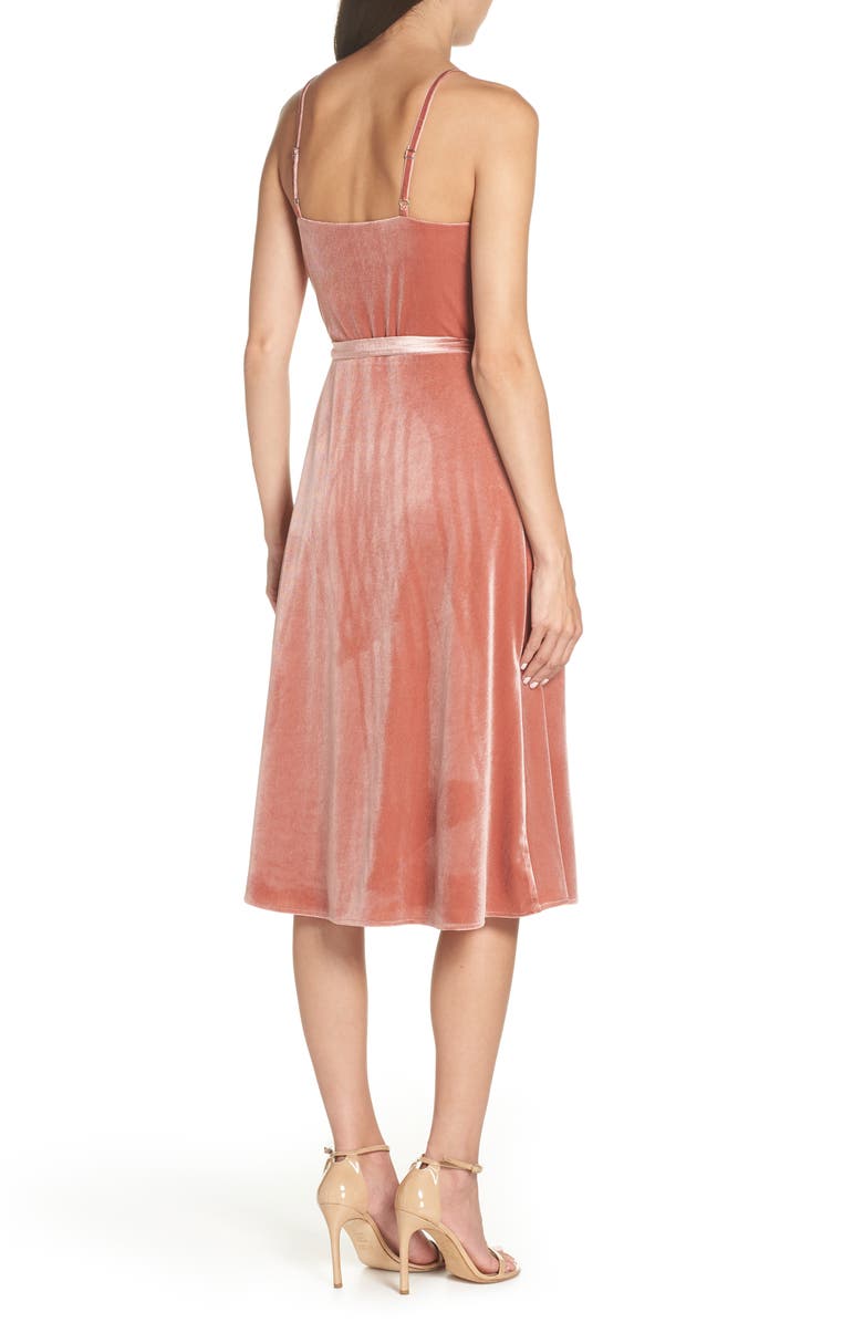 Ali & Jay Baby Love Velvet Wrap Dress, Alternate, color, 