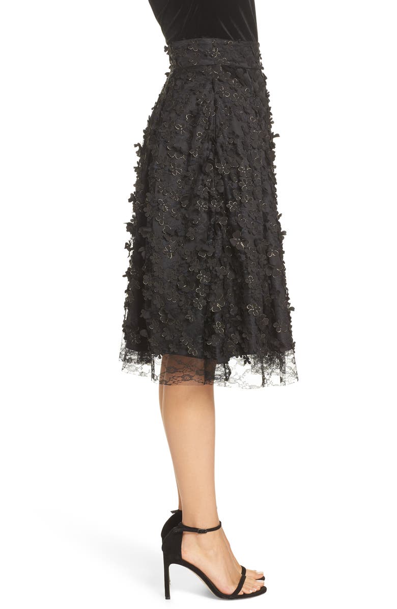 Eliza J 3D Flower Skirt, Alternate, color, 