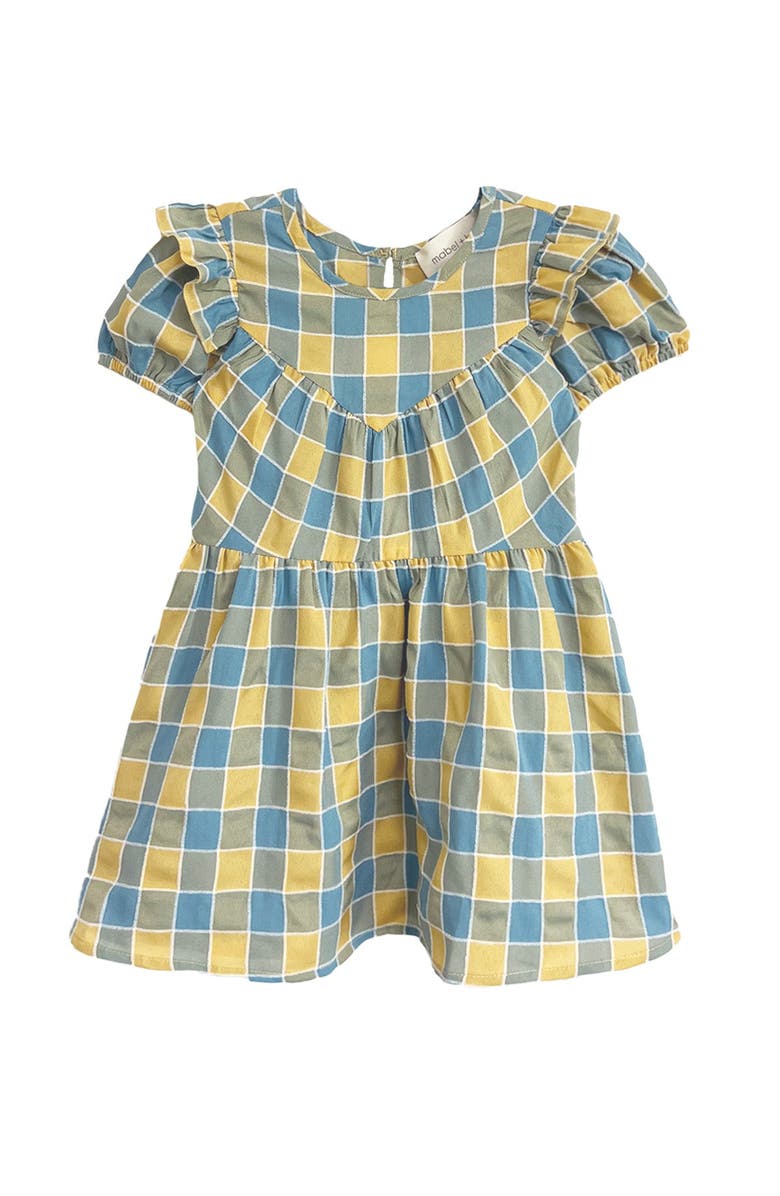 Mabel + Honey Leah Checkered Dress, Main, color, Blue