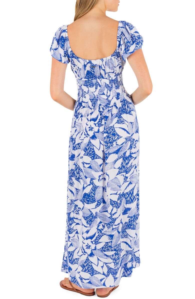 Hurley Paloma Floral Print Maxi Dress, Alternate, color, Hydro