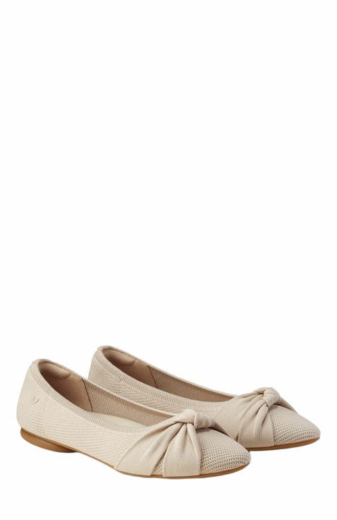 Almond-Toe Knotted Flats (Bibi)
