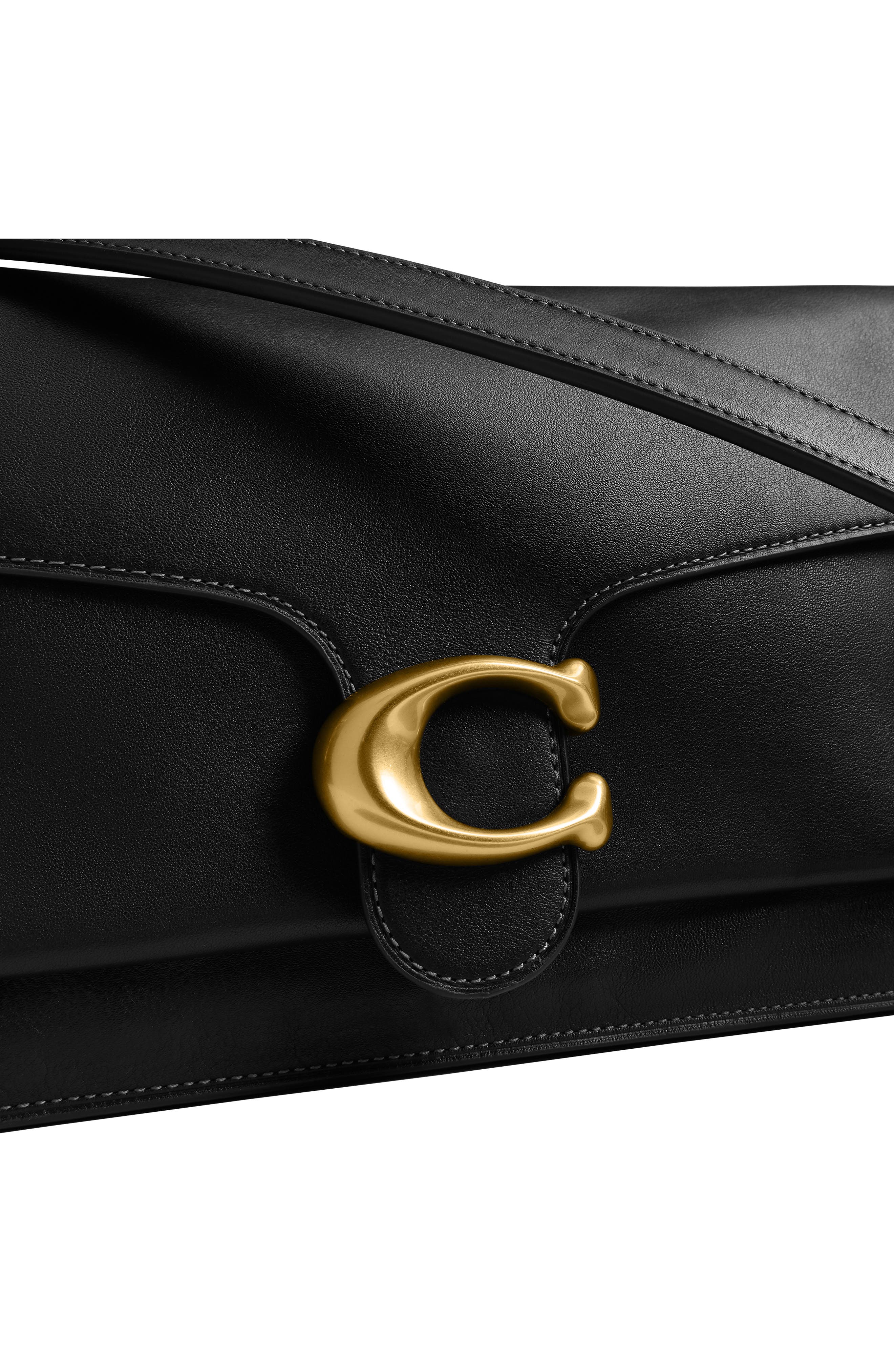 COACH Tabby 36 Leather Shoulder Bag, Alternate, color, B4/ Black