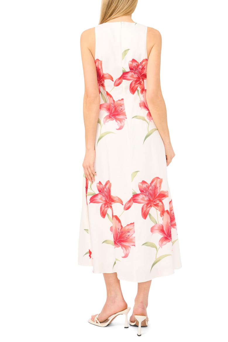 Mina Print Sleeveless Maxi Dress, Alternate, color, ULTRA WHITE