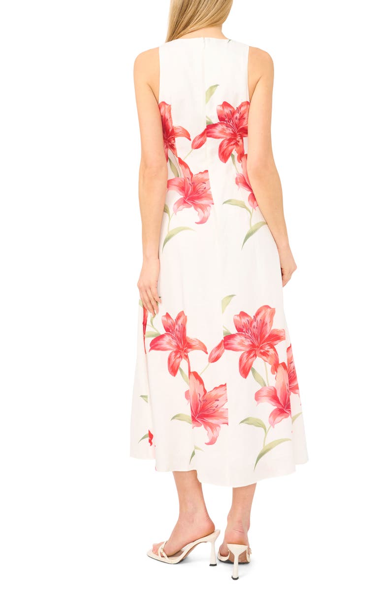Ted Baker Mina Print Sleeveless Maxi Dress, Alternate, color, Ultra White