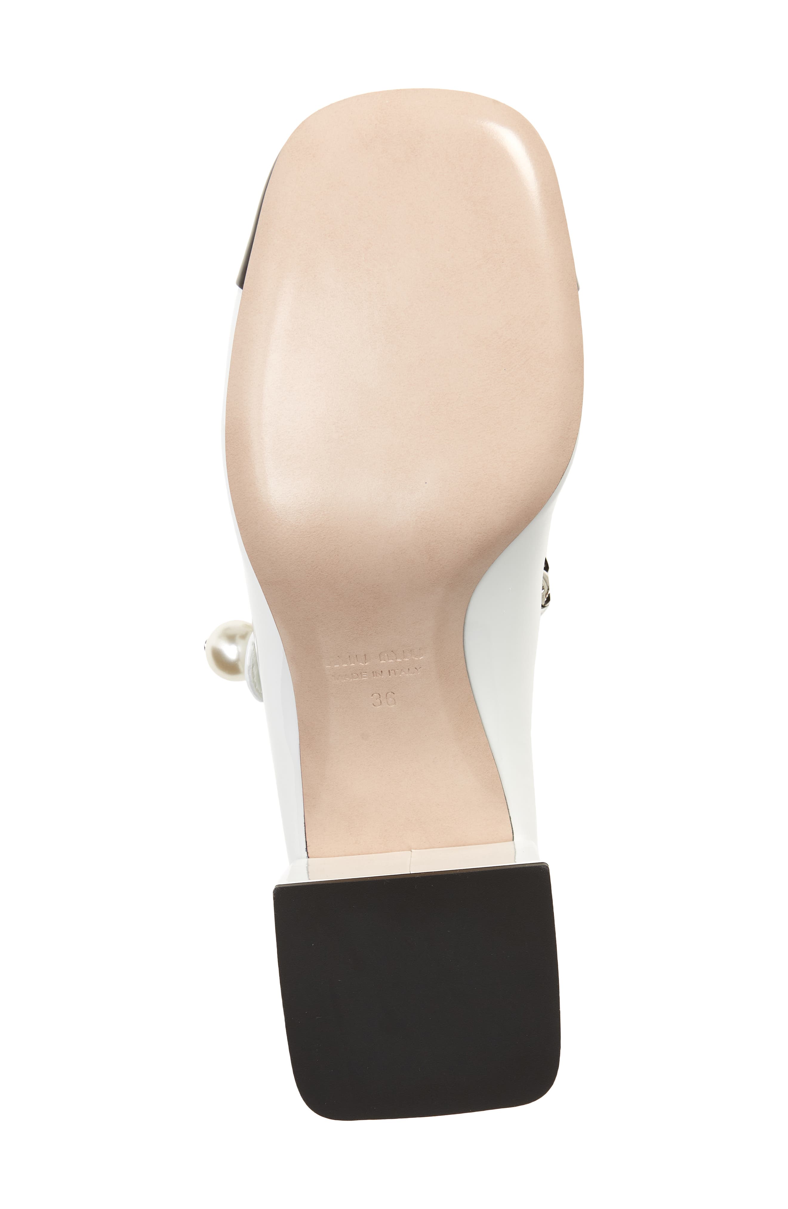 Miu Miu Chain Block Heel Mary Jane Pump, Alternate, color, 