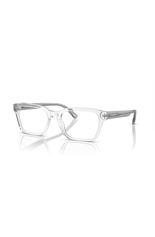 Emporio Armani 55mm Rectangle Optical Glasses In Neutral
