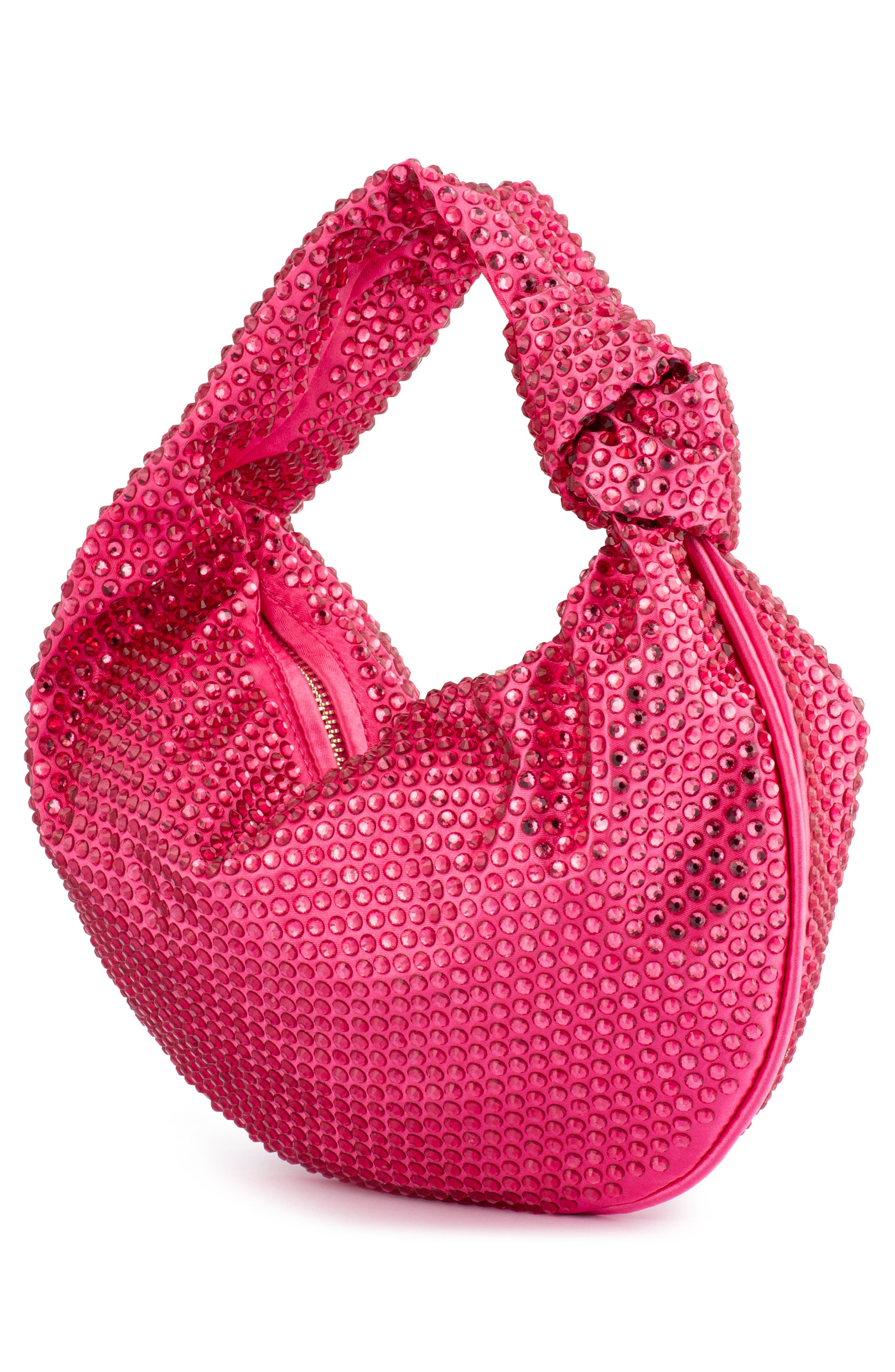 Olga Berg Juliana Crystal Top Handle Bag, Alternate, color, Fuchsia