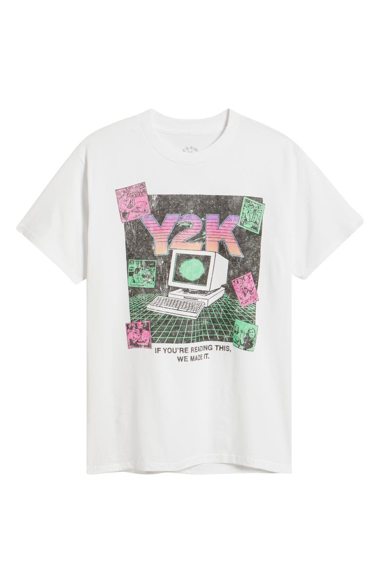 Club Vintage Y2K Cotton Graphic T-Shirt, Alternate, color, White