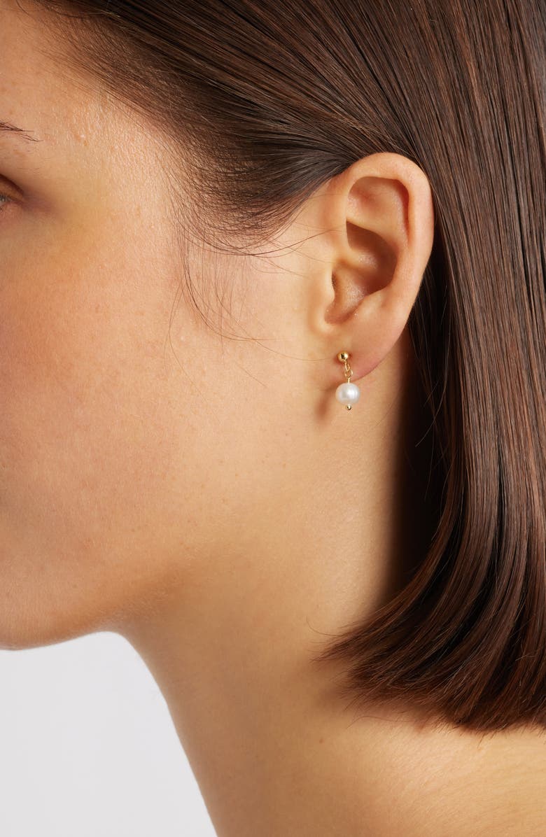 Set & Stones Gracyn Pearl Drop Earrings, Alternate, color, Gold