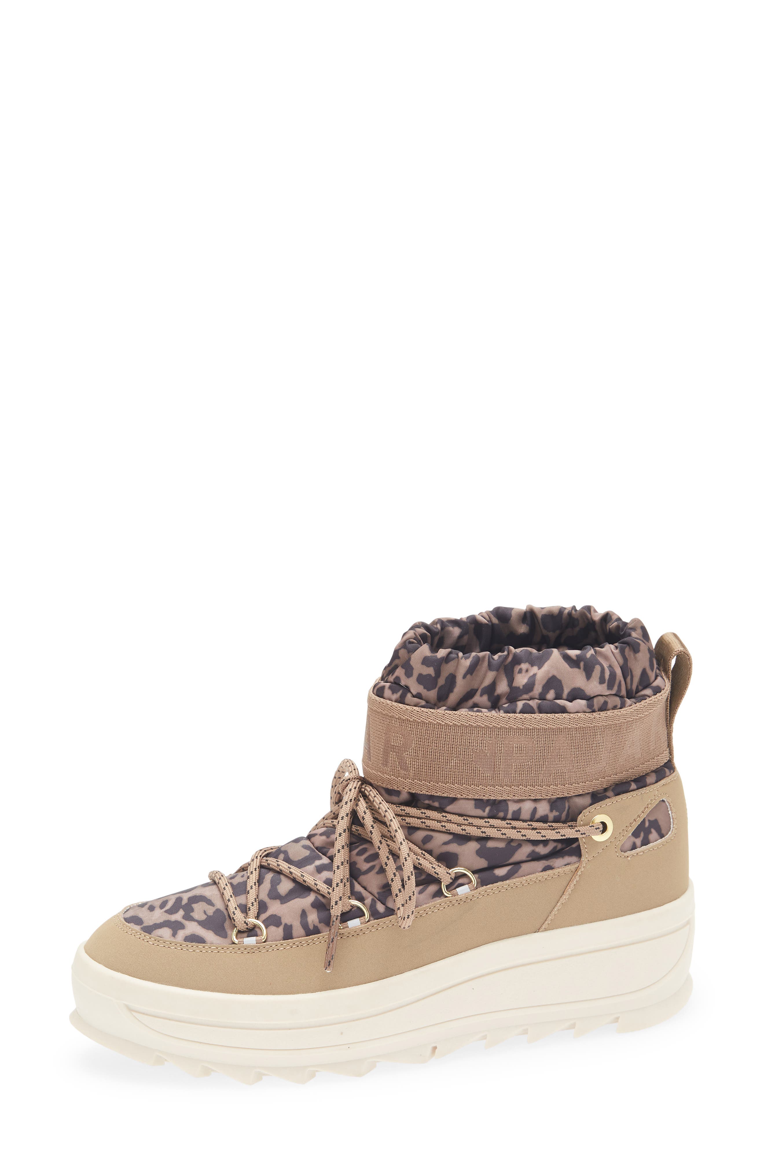 Pajar Galaxy Mini Waterproof Platform Ankle Bootie, Main, color, Leopard/ Sand