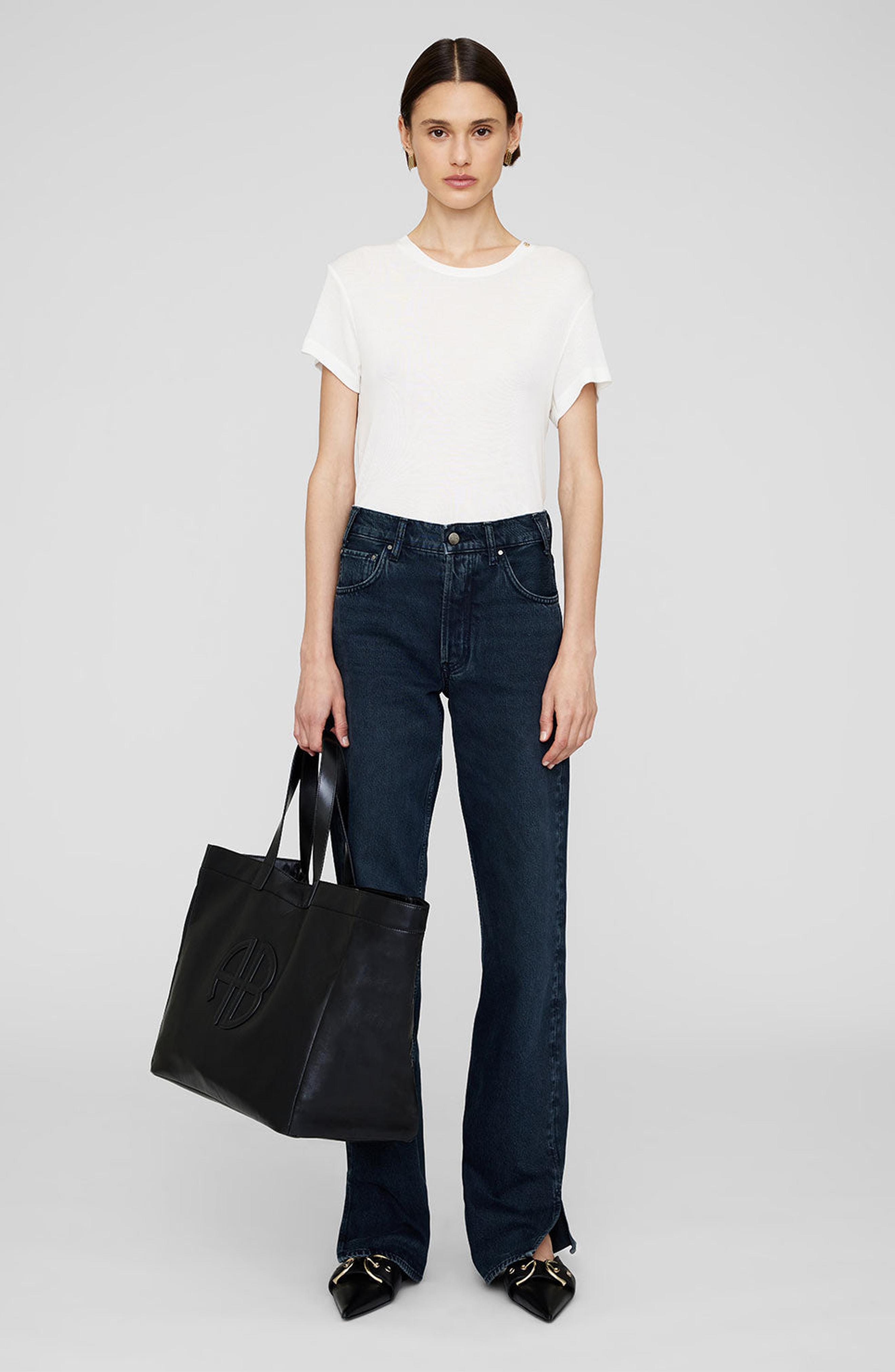 ANINE BING Rio Tote, Alternate, color, Black