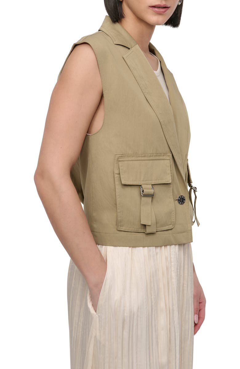 DKNY Tumble Twill Cargo Vest, Alternate, color, 