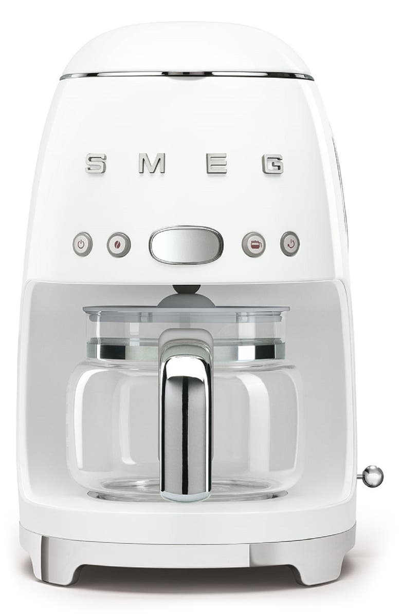 smeg '50s Retro Style 10-Cup Drip Coffeemaker, Main, color, White
