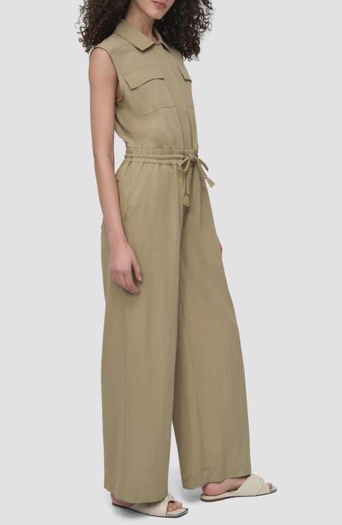 DKNY DKNY SLEEVELESS TWILL JUMPSUIT