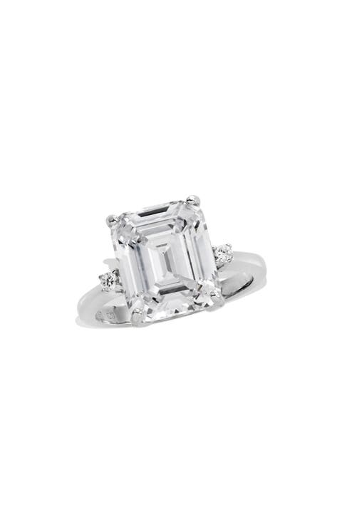 Emerald Cut CZ Ring
