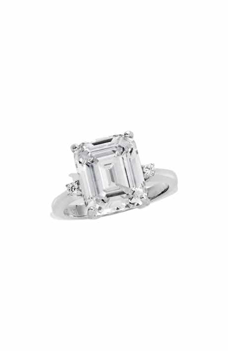 SAVVY CIE JEWELS Emerald Cut CZ Ring