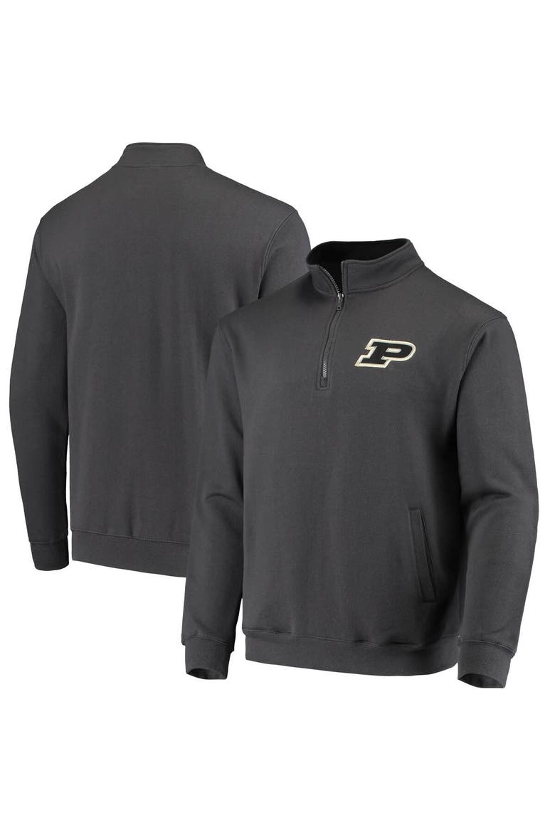 Men's Colosseum Charcoal Purdue Boilermakers Tortugas Logo Quarter-Zip Jacket, Alternate, color, Charcoal