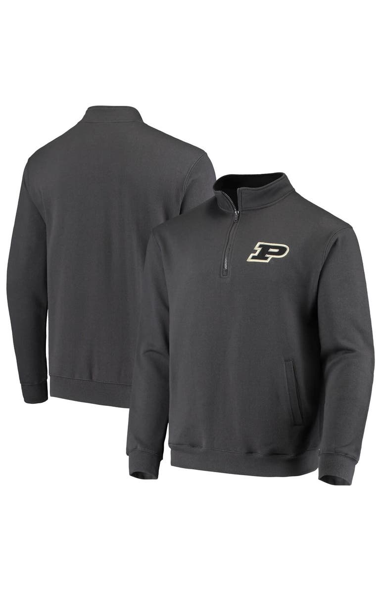 COLOSSEUM Men's Colosseum Charcoal Purdue Boilermakers Tortugas Logo Quarter-Zip Jacket, Alternate, color, Charcoal