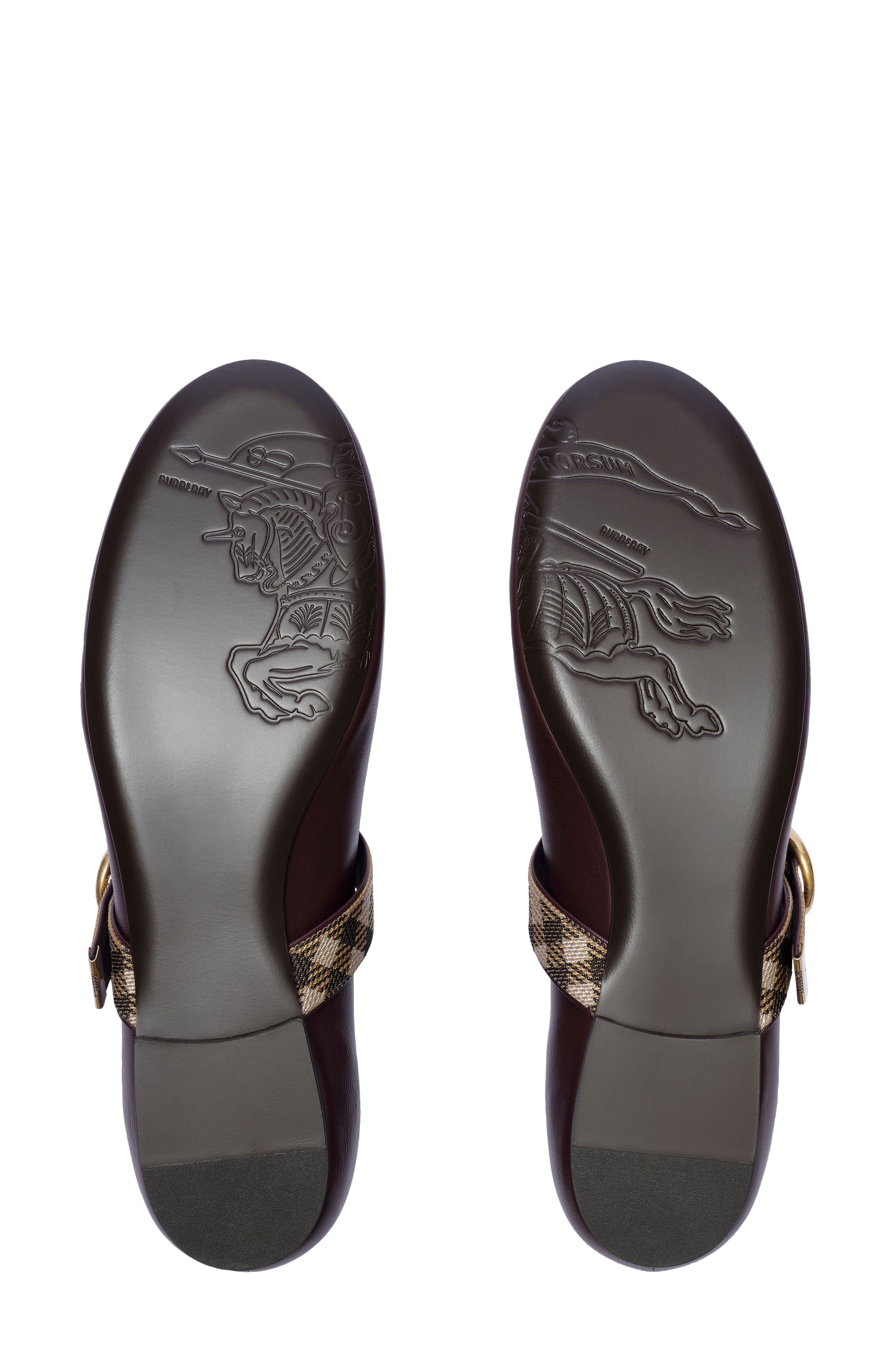 Burberry Robin Mary Jane Ballet Flat, Alternate, color, Vineyard Red