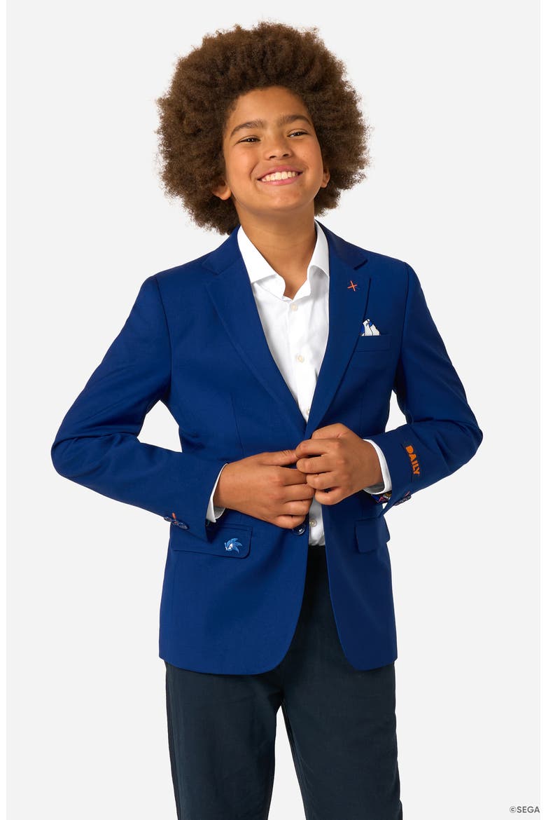 x Sonic the Hedgehog Kids' Daily Slim Fit Blue Sport Coat, Main, color, BLUE