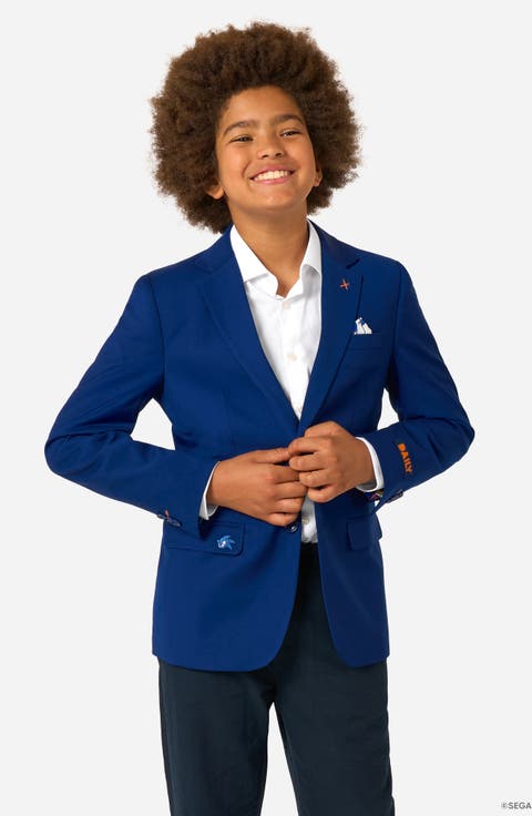 x Sonic the Hedgehog Kids' Daily Slim Fit Blue Sport Coat (Big Kid)