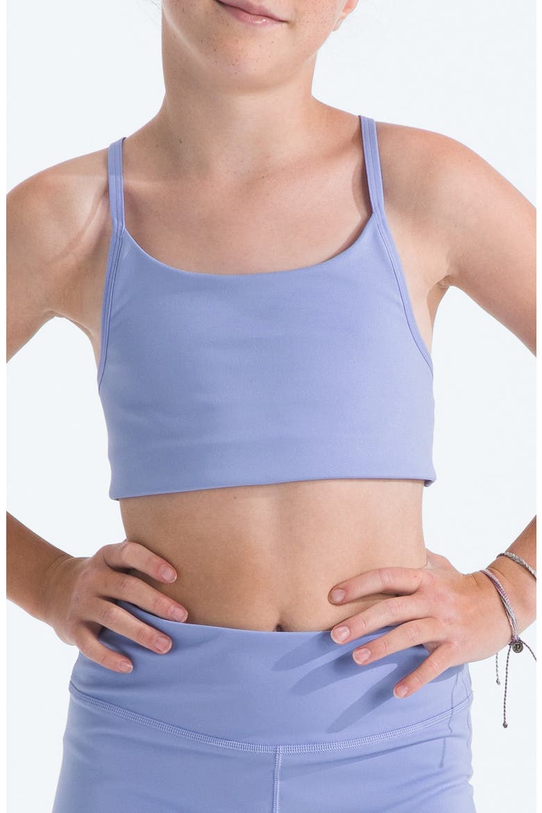 Kids' Flex Sports Bra, Main, color, PERIWINKLE GLOW