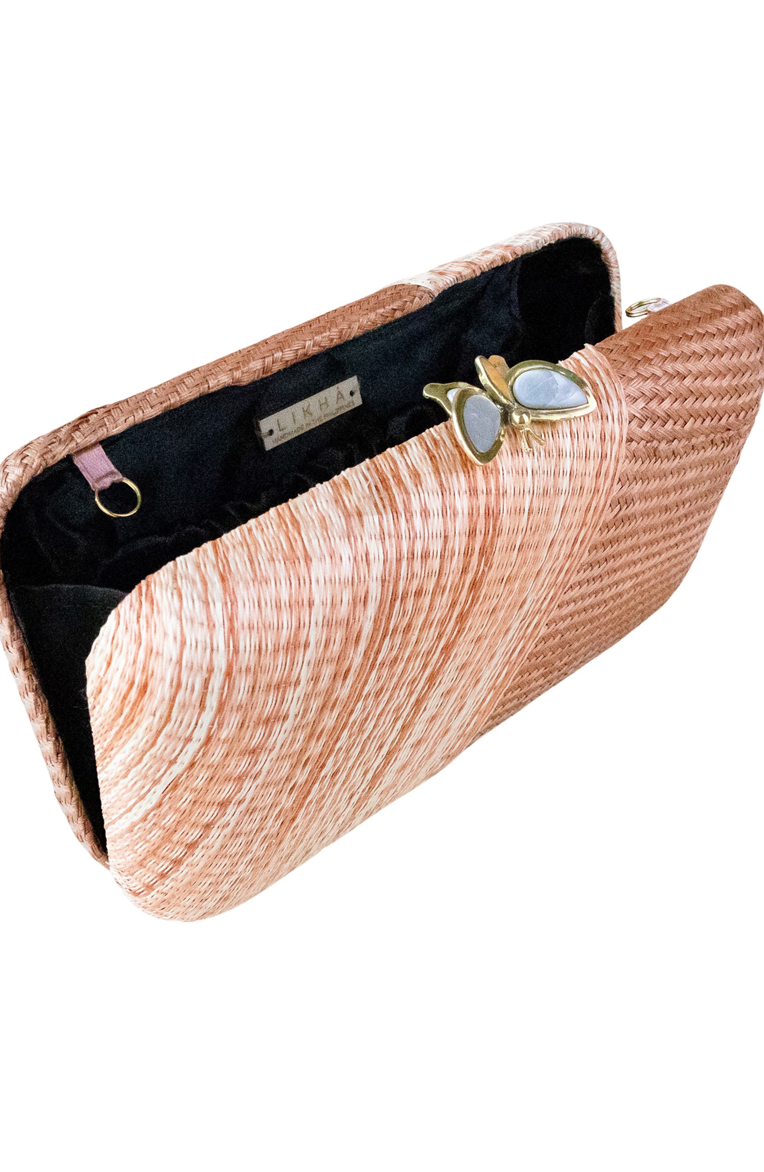Two-Weave Clutch, Alternate, color, CORAL
