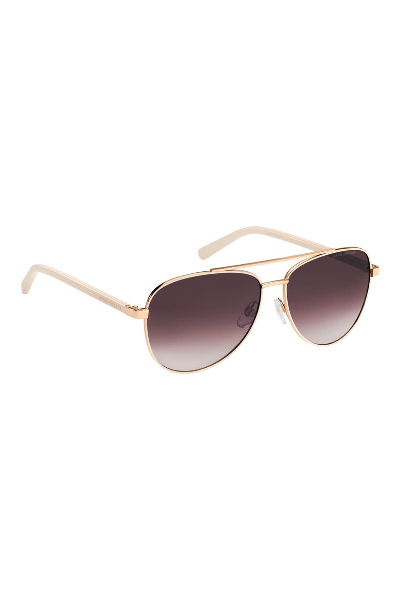 60mm Gradient Aviator Sunglasses, Alternate, color, 0VVP-HA