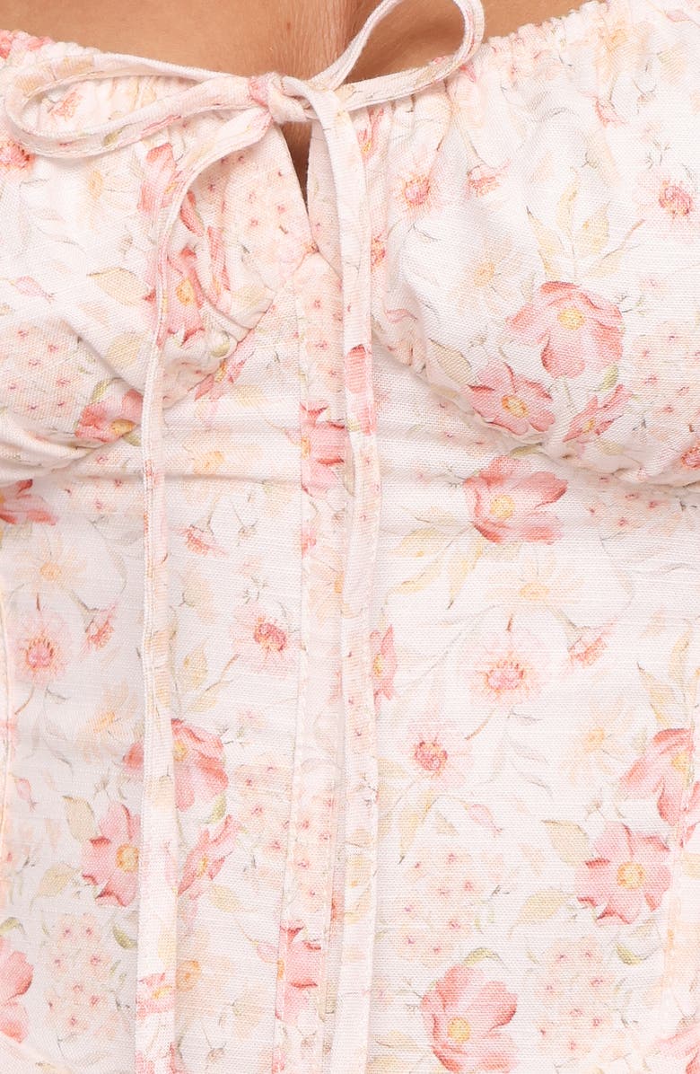 Petal & Pup Wisteria Floral Linen & Cotton Midi Dress, Alternate, color, 