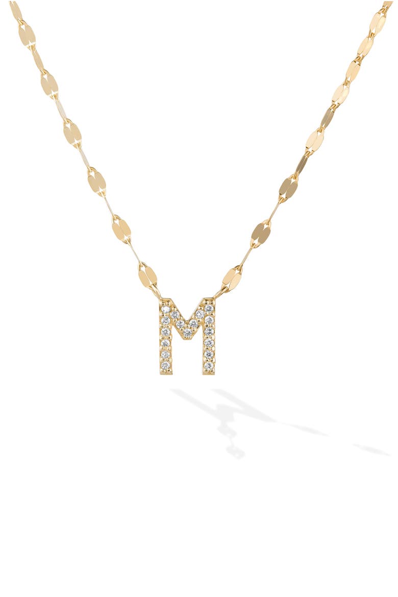 14K Gold Initial Pendant Necklace, Main, color, YELLOW GOLD