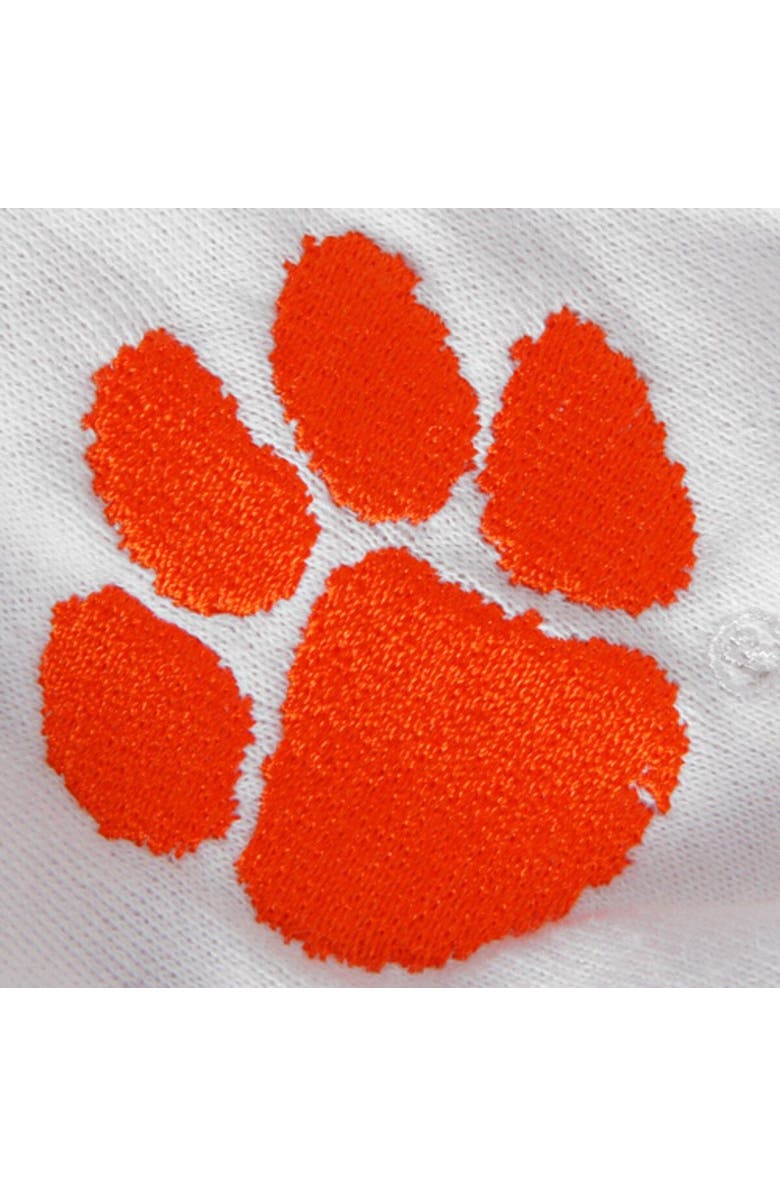 COLOSSEUM Women's Stadium Athletic White Clemson Tigers Arched Name Full-Zip Hoodie, Alternate, color, White