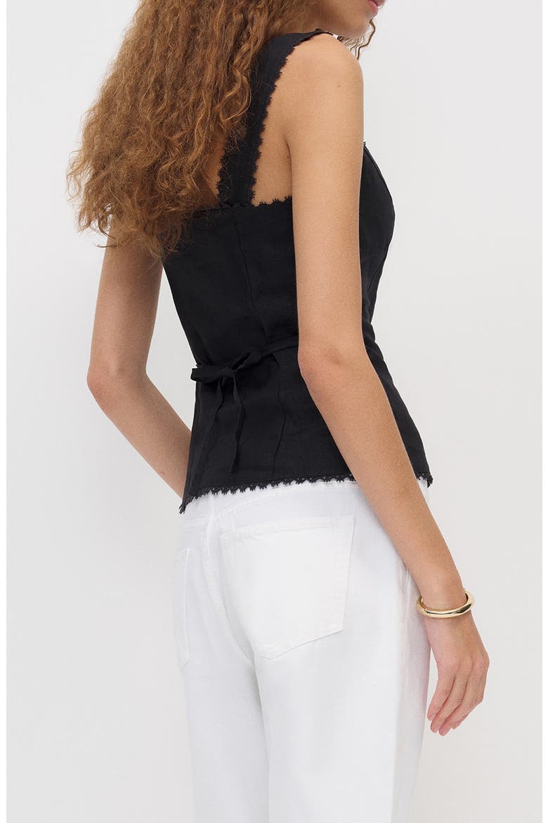 Viola Linen Tank, Alternate, color, BLACK