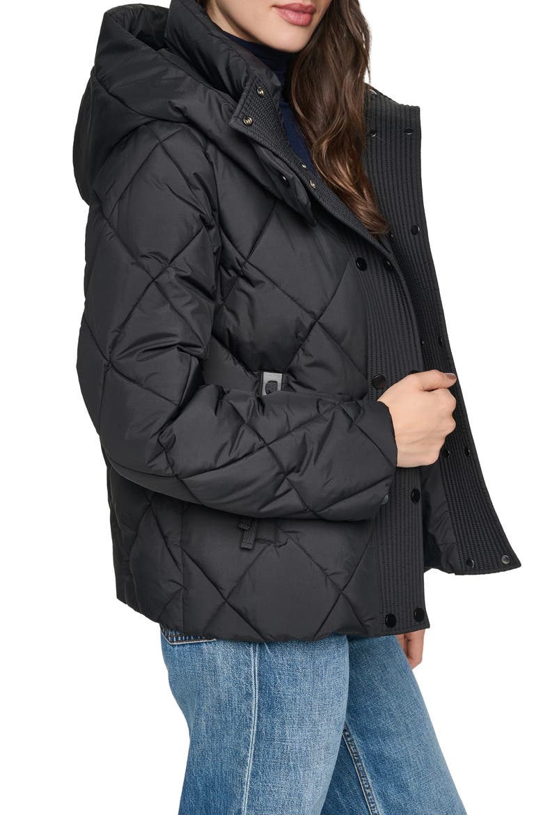 Briggs Hooded Puffer Jacket, Alternate, color, BLACK
