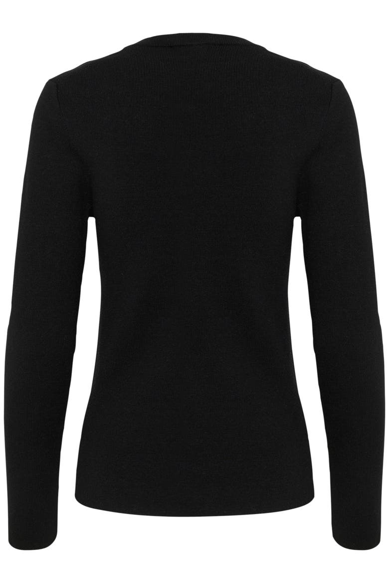 SLSina Round Neck Slim Fit Pullover, Alternate, color, Black